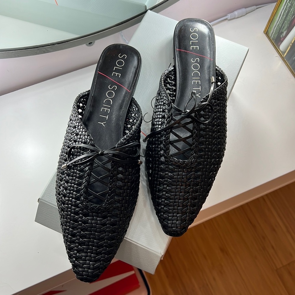 Sole Society Brand new, never worn Black Mules